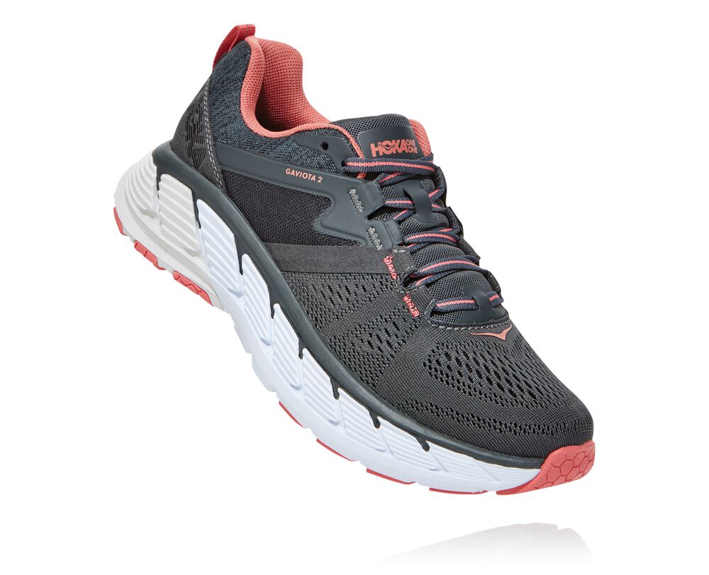 Hoka One One Gaviota 2 Huvudväg löparskor Dam MörkGrå/Bruna - SE-1652730